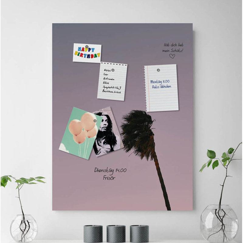 Magnetic Glass Photo Memo Board