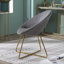 Chaise d'appoint rembourrée avec base au fini doré-1389999845