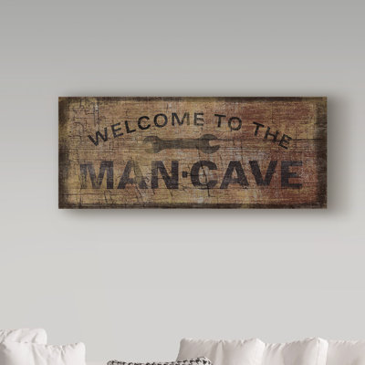 Mancave avec clé - Art textuel sur toile