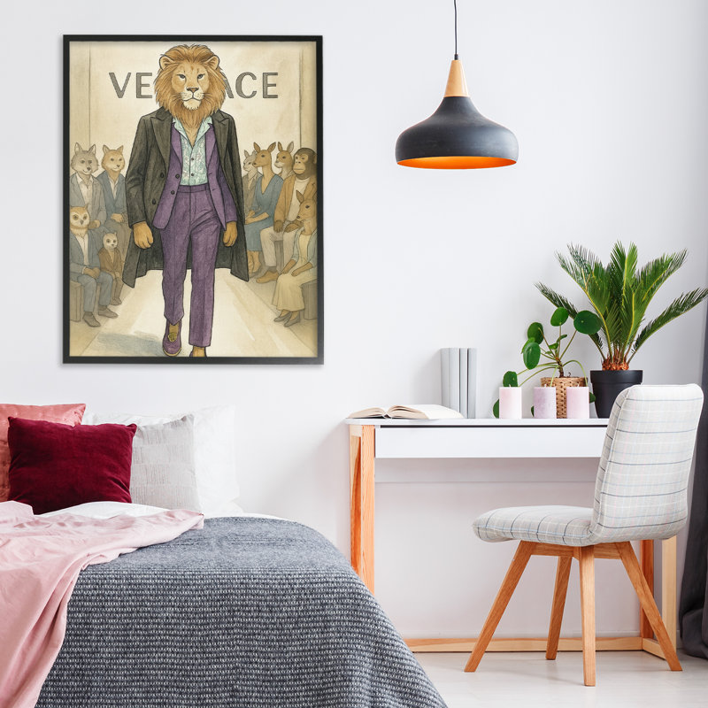 Giclée encadrée, signée par Grotto Studios, H 30 po x l 24 po, Giclée encadrée noir minuit