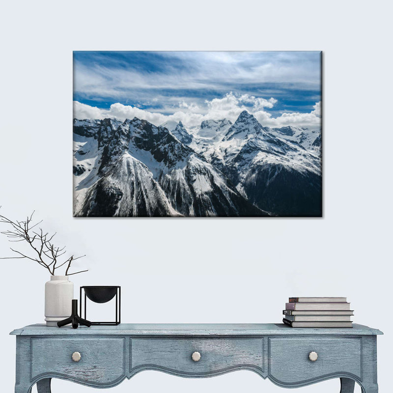 «Snowy Mountains Snow Mountain Peaks», reproduction sur toile, H 8 po x l 12 po x P 1 po