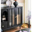 Armoire d'appoint arquée noire légère de luxe-1948938012