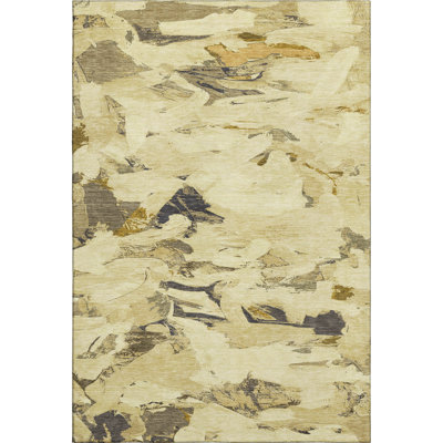 Premium Machine Washable Kumbhar AMF1344 Abstract Rug