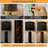 Set of 2, 27.75" Modern Table Lamps Included 1pcs Watt Metre Power Metre Plug with Energy Usage Monitor with 8 Display Modes and Overload Protection, Lamp with Leopard Glass Nightlight, USB A+C
