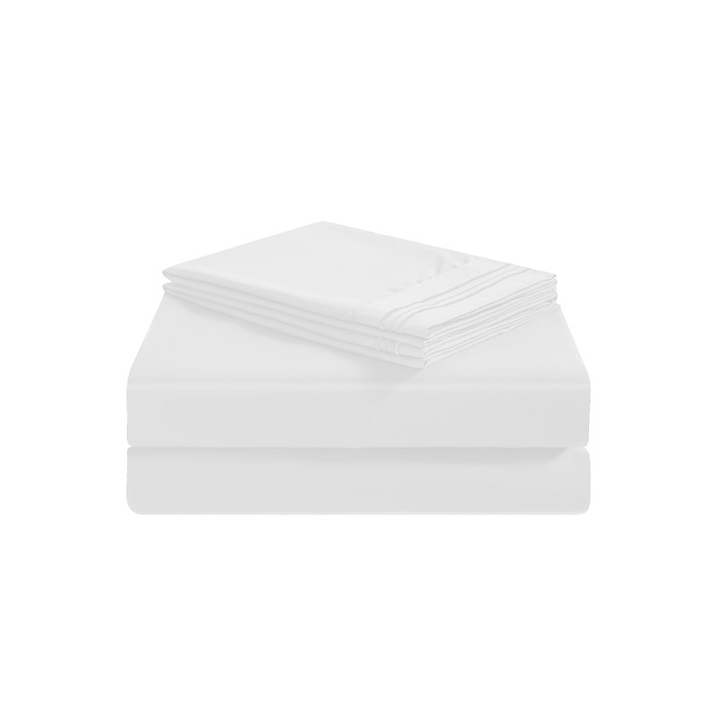 Premium Rayon from Bamboo Sheet Set Deep Pockets, Cooling, Ultra Soft and Breathable, White