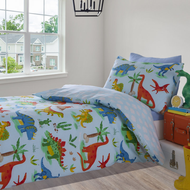 Heilgard Dinosaur Duvet Cover Set, Single - 1 Standard Pillowcase