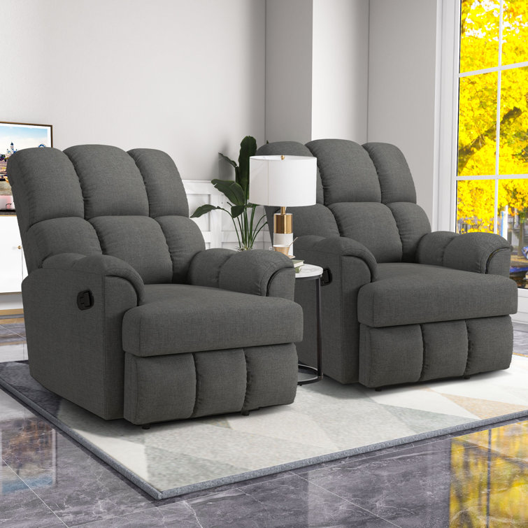 Sheletta 33.5'' Wide Modern and Overstuffed Soft Rocker Manual Recliner