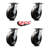 8 Inch Heavy Duty Phenolic Caster Set with Ball Bearings Set of 4 Service Caster