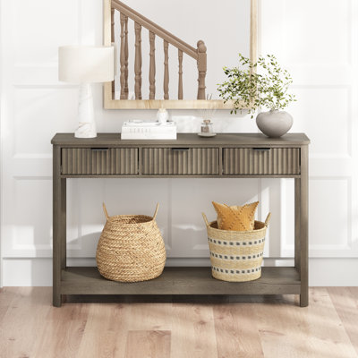 Denise 47.2" Console Table with 3 Fluted Drawers