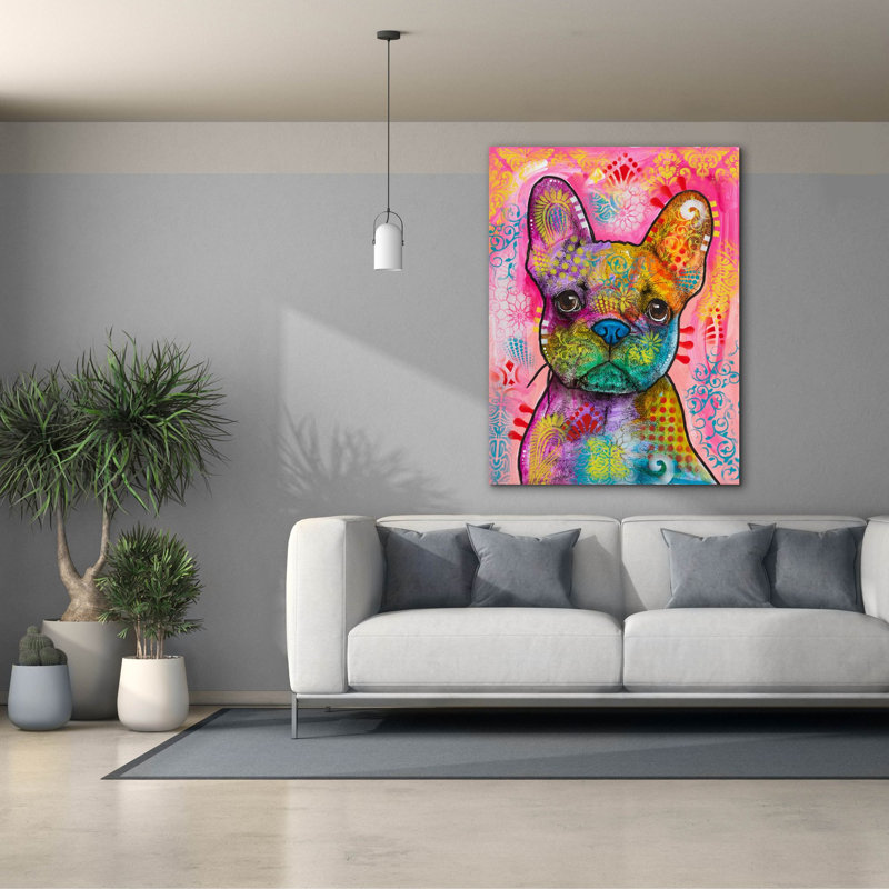 'Frenchie' by Dean Russo Canvas Wall Art, 54" H x 40" W
