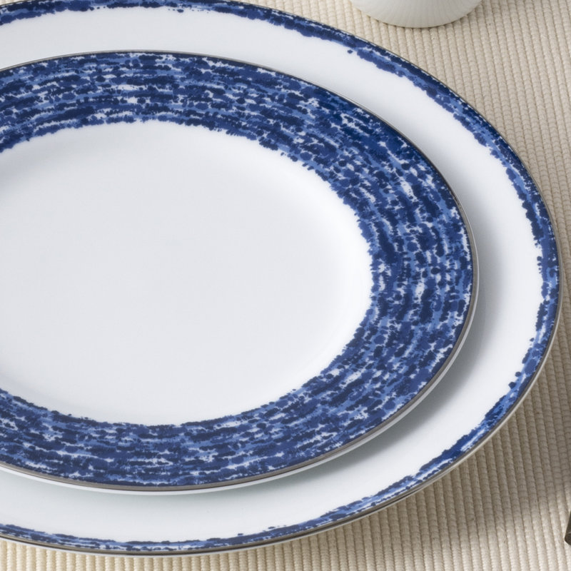 Blue and White Porcelain 4-Piece Place Setting
