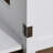 White Cat Litter Box Side Cabinet With Adjustable Partition And Large Tabletop Furniture Removable Easy Maintenance,