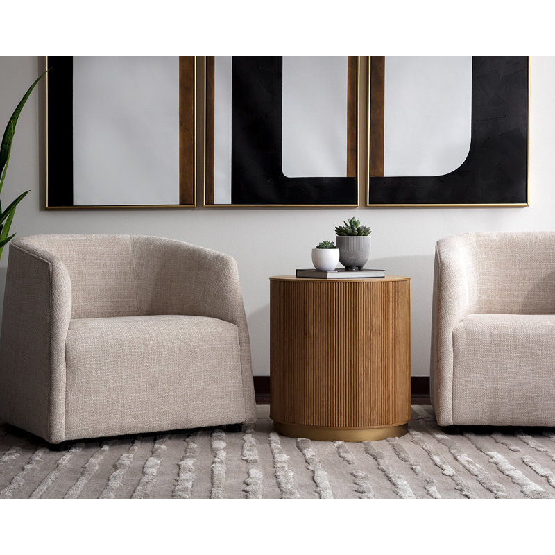 KALLA End Table, Brown