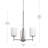 3 - Light Steel Dimmable Chandelier-129258701