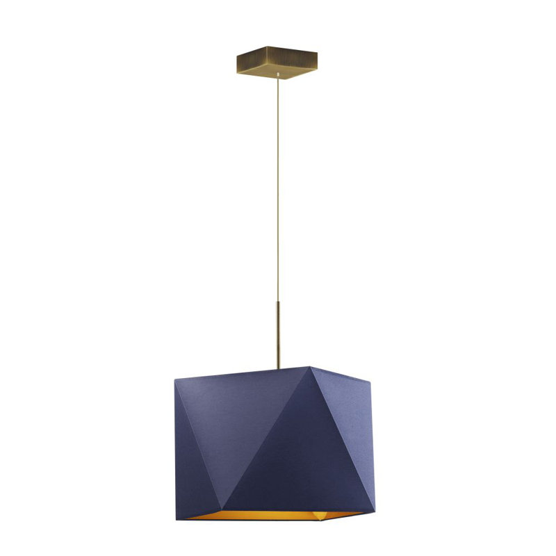 Dwain 1 - Light Unique/Statement Pendant, Brushed Bronze, Blue