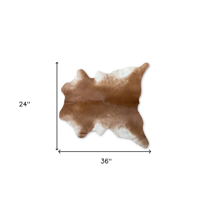 Tapis en cuir de vache Clopton, Nouveauté 2 pi x 3 pi