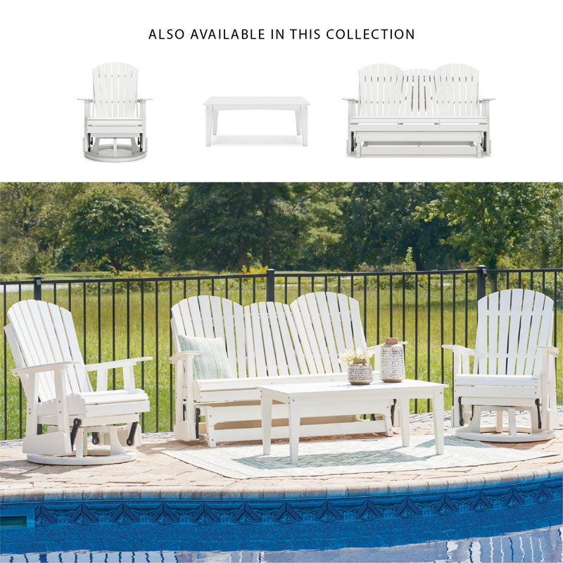 Lynbrook Wicker Outdoor Adirondack Chair, White