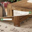 Table basse carrée en bois massif, table basse centrale 31,5 po