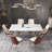 Simple Modern Rectangular Rock Slab Dining Table-110979440
