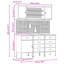 Set Of 5 Steel Large Height-Adjustable-1973513641