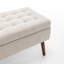 Repose-pieds capitonné avec rangement | Pieds en bois massif, couvercle à charnières de sécurité pour le lit et le vestibule de la chambre à coucher-1044434888