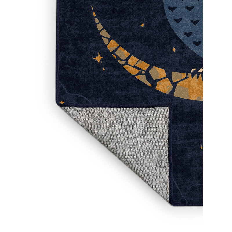 Tapis gris moderne et contemporain lavable à la machine Highbridge Halloween, 5 x 7