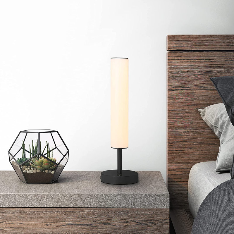 Arwilda 16"  Dimmable LED Cylinder Table Lamp with USB Charging Port, 3 Color Temperatures, Modern, Minimal, Night lamp, Desk Lamp for Living Room, Bedroom, Home Office