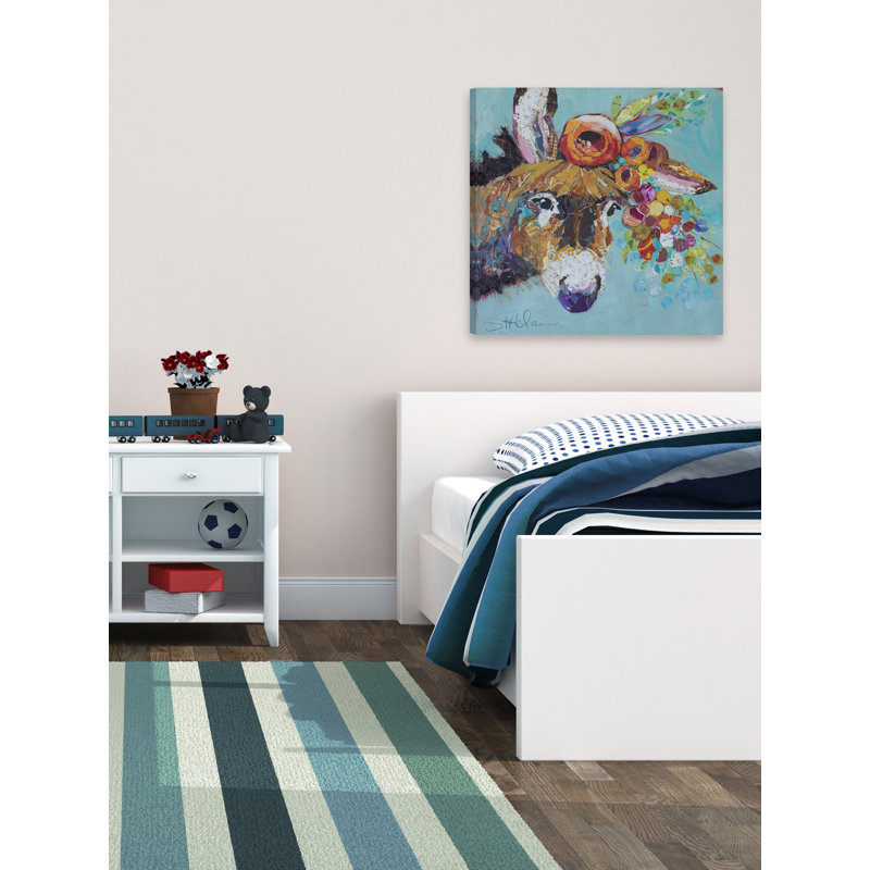 «Florant Donkey», reproduction sur toile, H 12 po x l 12 po x P 1,5 po