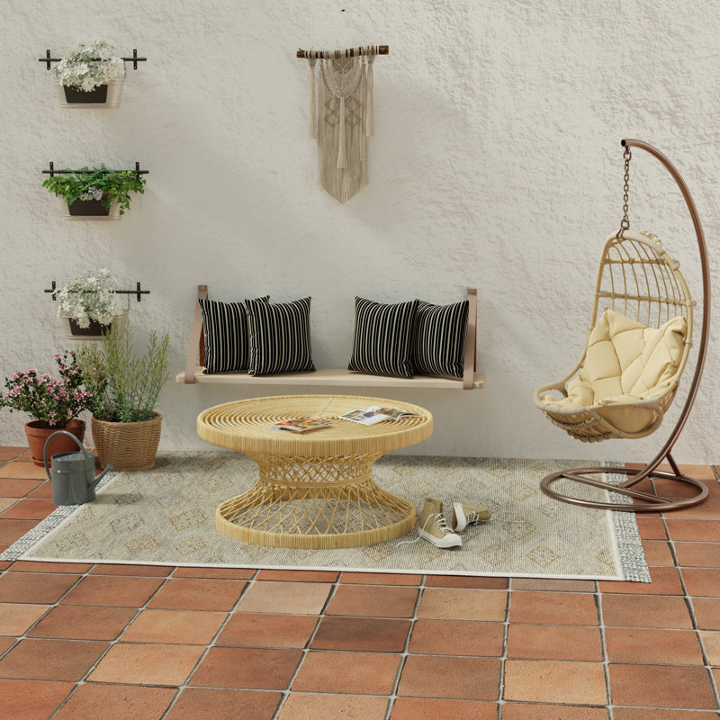 Sunbrella Outdoor Throw Pillow, Black/White/Green/Striped