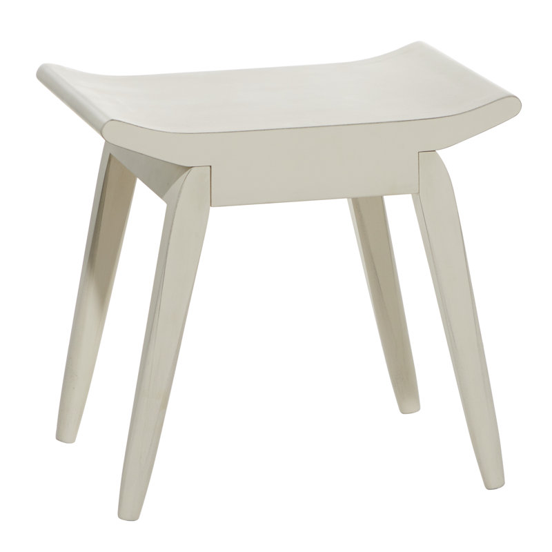 Tabouret de salon en bois, Blanc