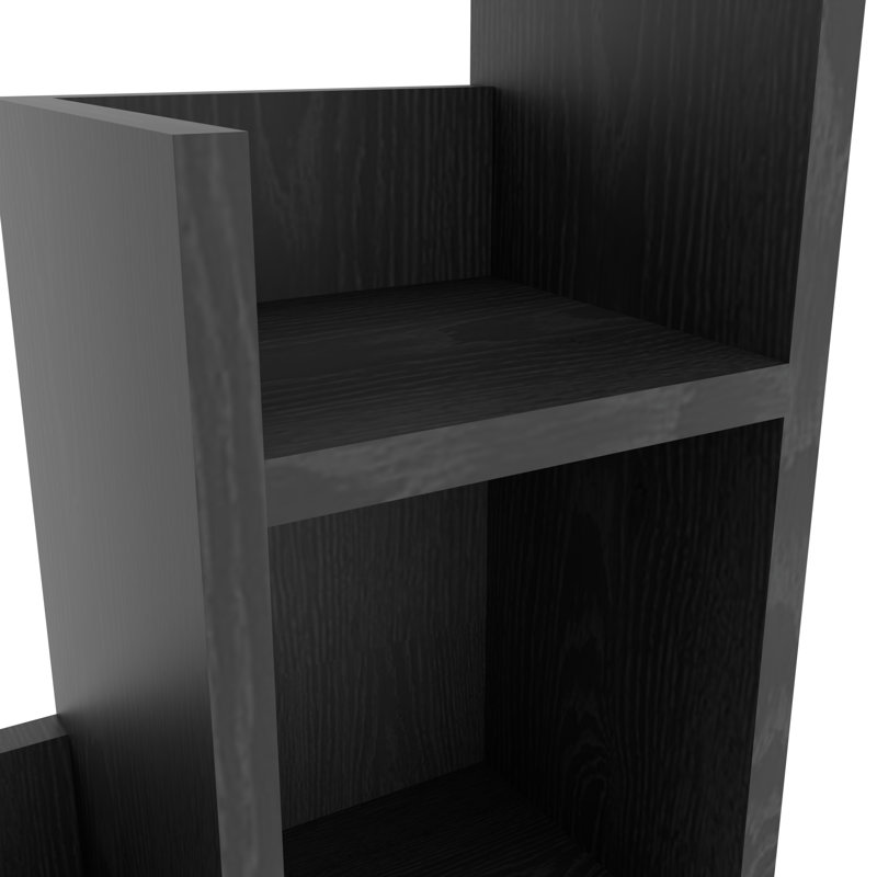 Meuble-lavabo noir et blanc encombrant et lavabo en céramique pour salles de bain modernes