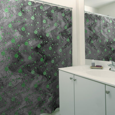 Rideau de douche simple planètes et étoiles