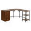 Bureau en L à deux tons avec rangement Techni Mobile