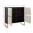 Four-Door Storage Cabinet, 42" Buffet Cabinet with Metal Base Handles, Sideboard Coffee Bar Cabinet with 4 Doors for Kitchen, Dining Room, Living Room