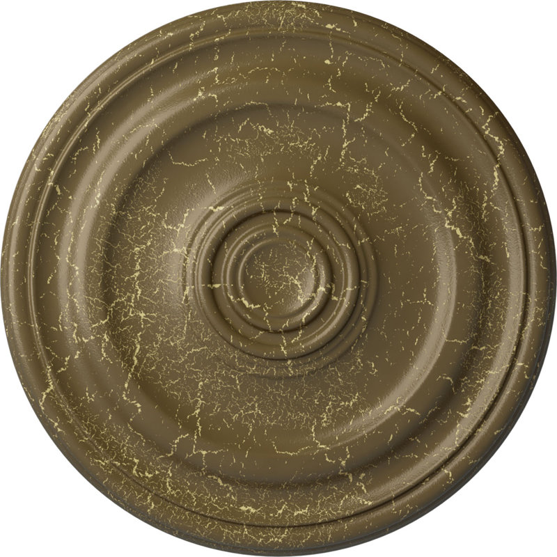 Médaillon de plafond H 15,75 po x l 15,75 po x P 1,5 po Devon, Boue Mississippi craquelée