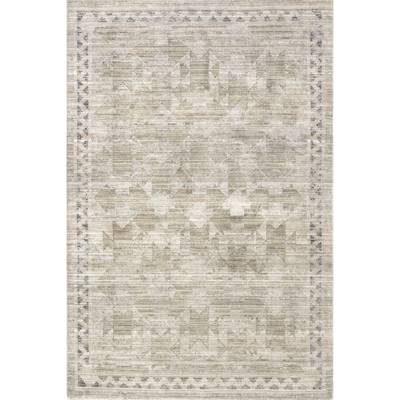  Tapis intérieur / extérieur lavable à la machine Aine, Rectangulaire 2 pi x 3 pi