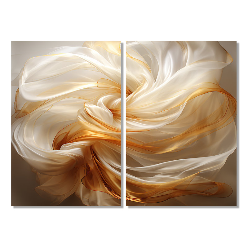 «Satisfaction liquide», art abstrait surdimensionné, vagues abstraites, Toile tendue, Ne s’applique pas, H 36 po x l 48 po