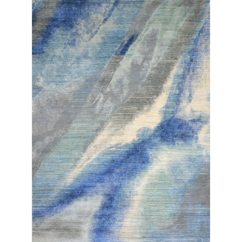 Tapis rectangulaire noué à la main, Rectangle 12 pi x 15 pi