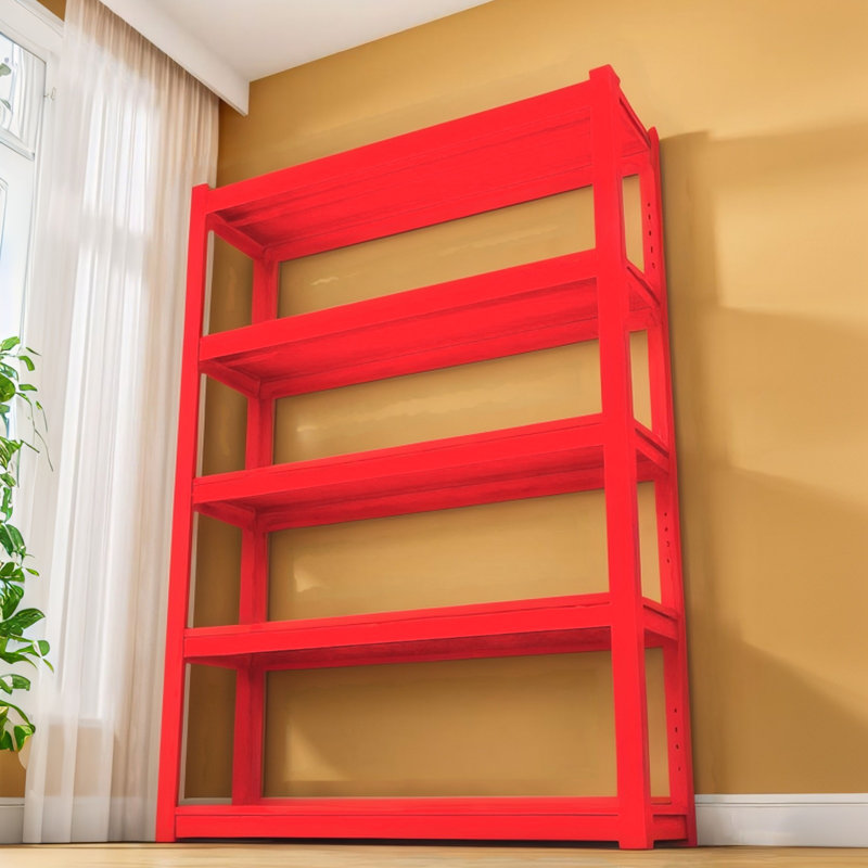 Support de rangement réglable en métal Delia, H 72 po x l 36 po x P 16 po, Rouge