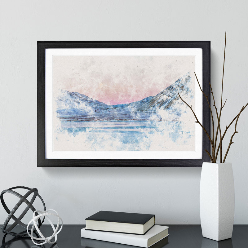 Moon over Iceland - Framed Print, Black Framed, 33cm H x 45cm W x 2cm D
