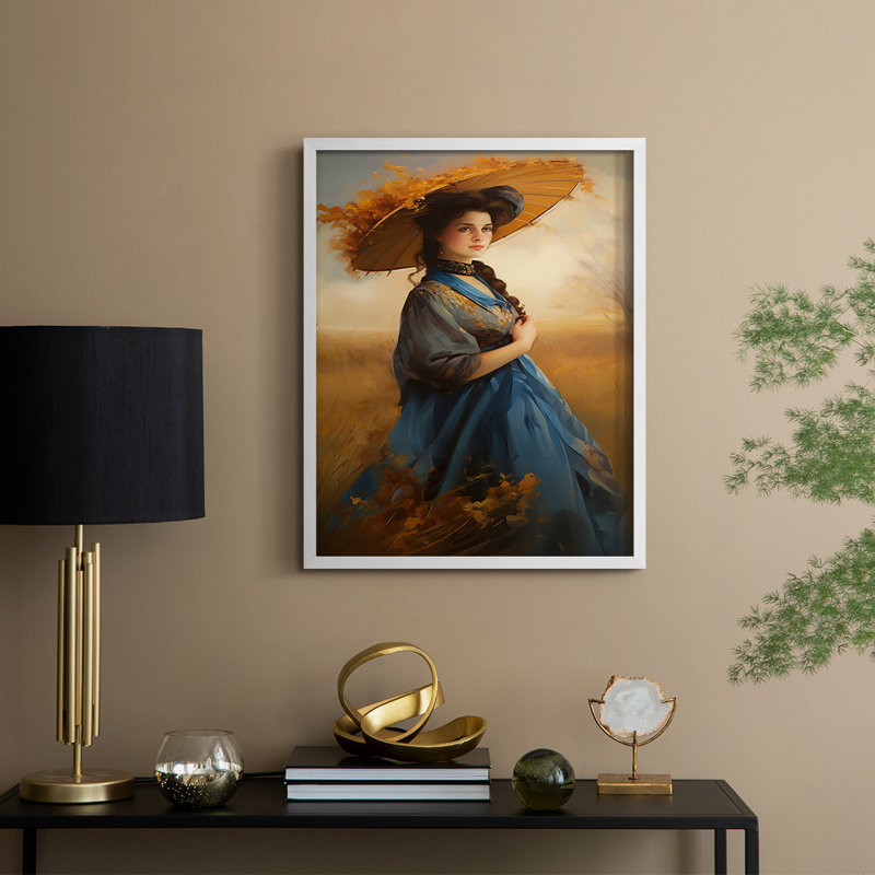 WOMEN Series CMLXVI - reproduction encadrée de qualité supérieure - prête à être accrochée - aucun clou requis, Blanc / Blanc