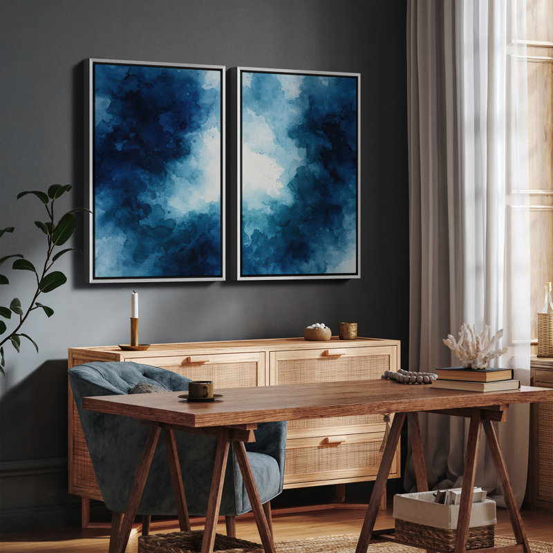 Art mural encadré, rétro, antique, classique pour chambre à coucher - 16 po x 24 po x 2 panneaux, H 24 po x l 16 po, Blanc