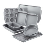 Farberware Nonstick Bakeware Set / Baking Pans with Cooling Rack, 10 Piece