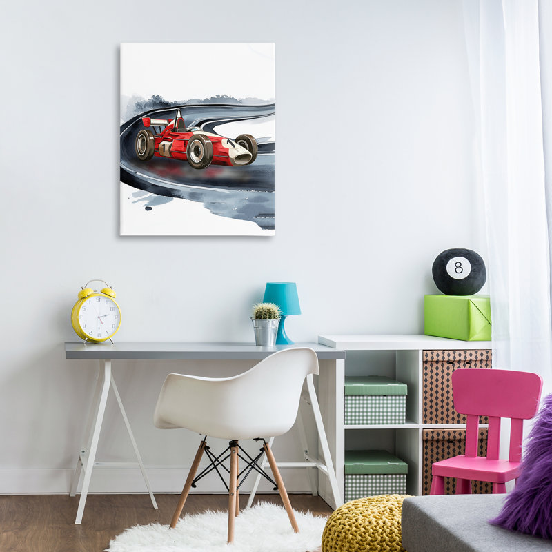 «Race Day», toile par Car Design, par Christine Simpson Art, H 40 po x l 30 po