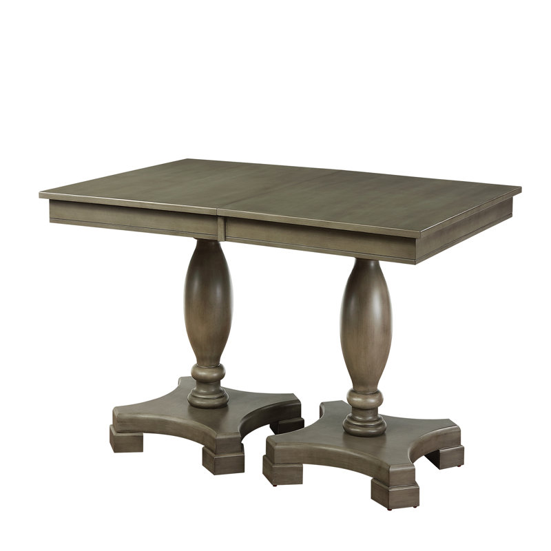 Gray Oak Finish 7PCs Dining Room Set