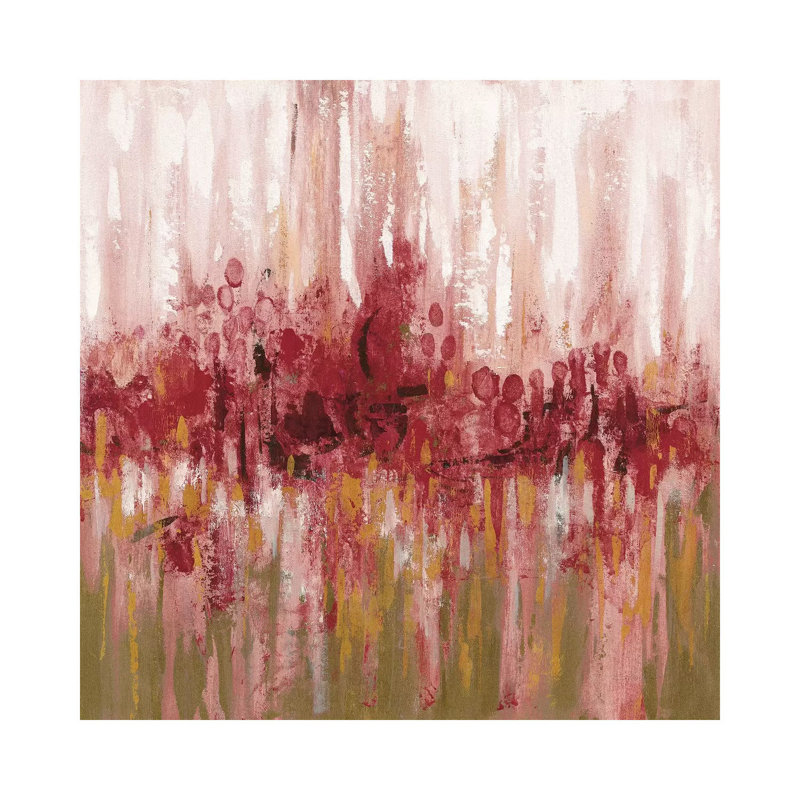 Red Reflections par Silvia Vassileva - reproduction d'art, H 26 po x l 26 po x P 1,5 po, Toile tendue, Pas de tapis