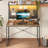 Nedyo 39''W LED Gaming Desk with Hutch and Pegboard, Computer Home Office desks with Power outlet and Shelf-1382720698