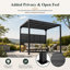 Pergola d'extérieur en acier galvanisé 9,8 pi x 8,2 pi x 7,9 pi-131299418
