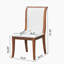 Walnut Finish Upholstered Dining Chairs Set of 2 - Traditional Elegant Fabric Side Chairs with Curved Lines, Solid Hardwood Frame-2060261999
