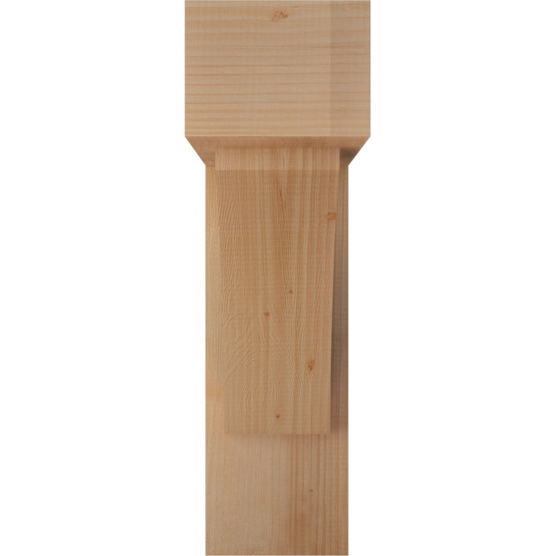 7 1/2"W x 26"D x 26"H Thorton Block Smooth Bracket w/ Offset Brace, Douglas Fir, 26 x 26, 7 1/2"W Douglas Fir (Smooth)
